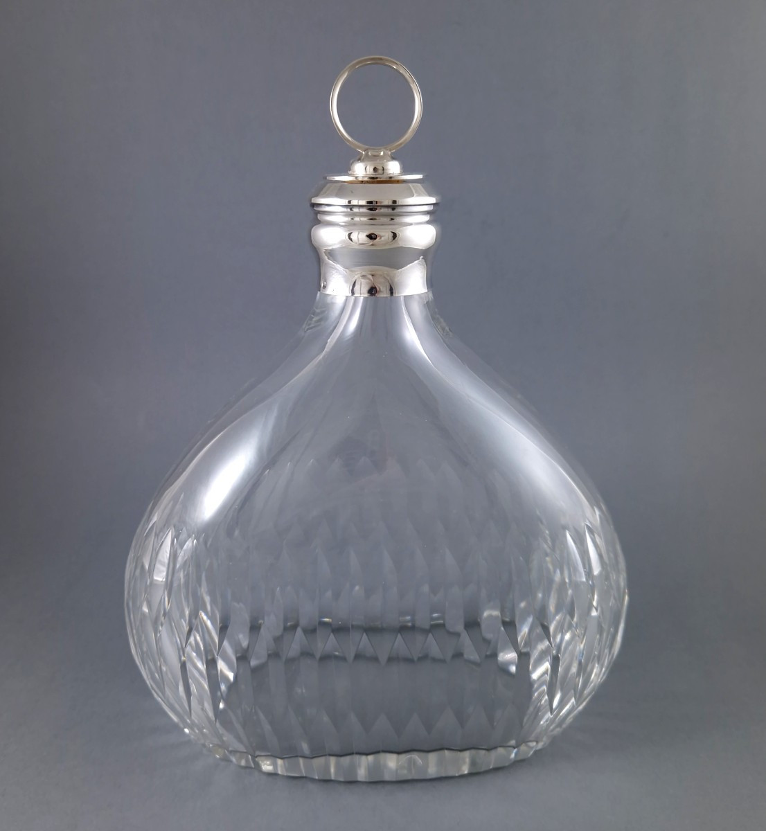 Carafe en verre et argent massif 