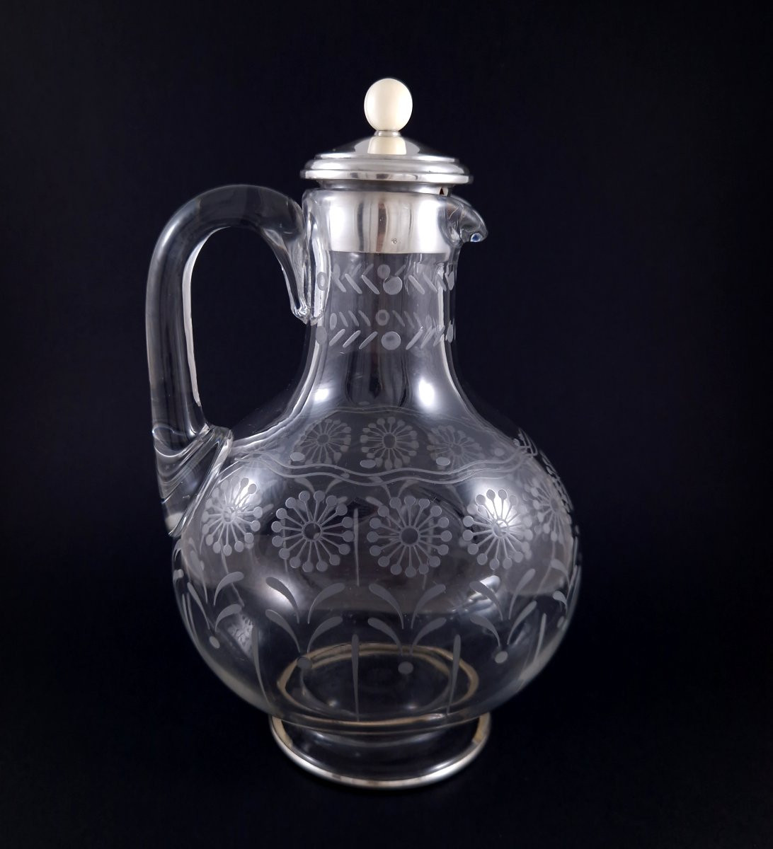 Baccarat -  Verseuse en cristal et argent massif-photo-2