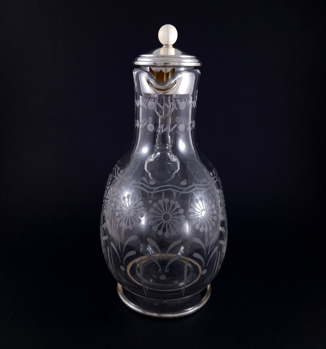 Baccarat -  Verseuse en cristal et argent massif-photo-4