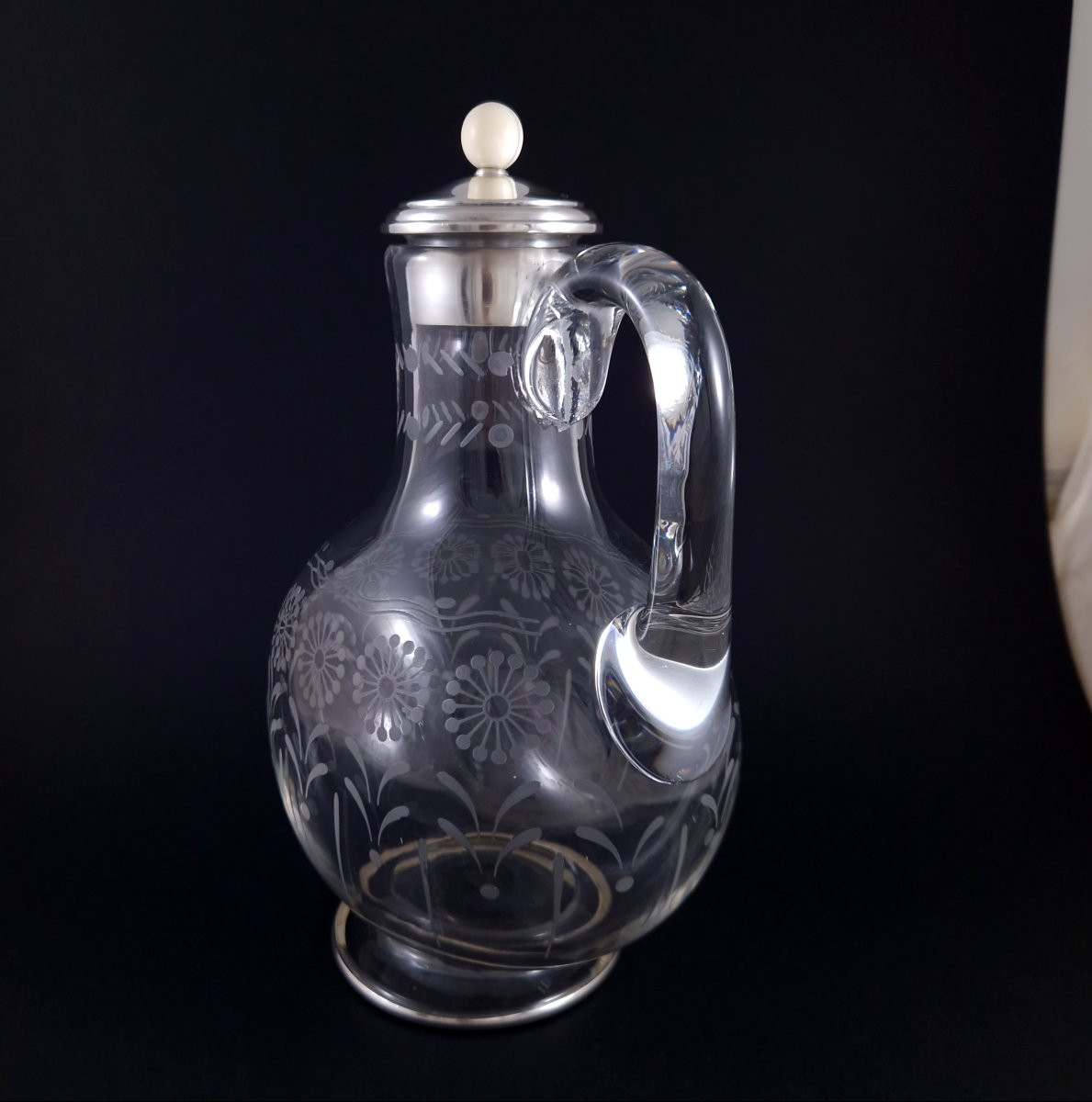 Baccarat -  Verseuse en cristal et argent massif-photo-1