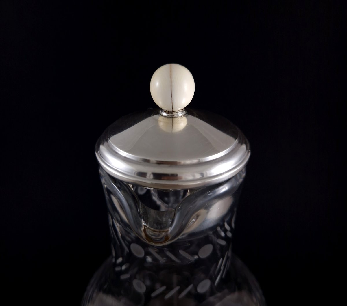 Baccarat -  Verseuse en cristal et argent massif-photo-2