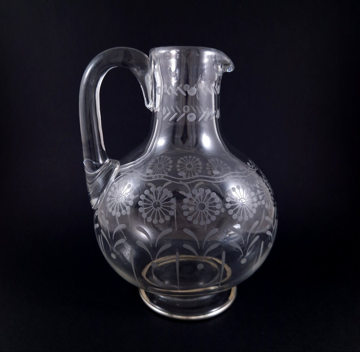 Baccarat -  Verseuse en cristal et argent massif-photo-3