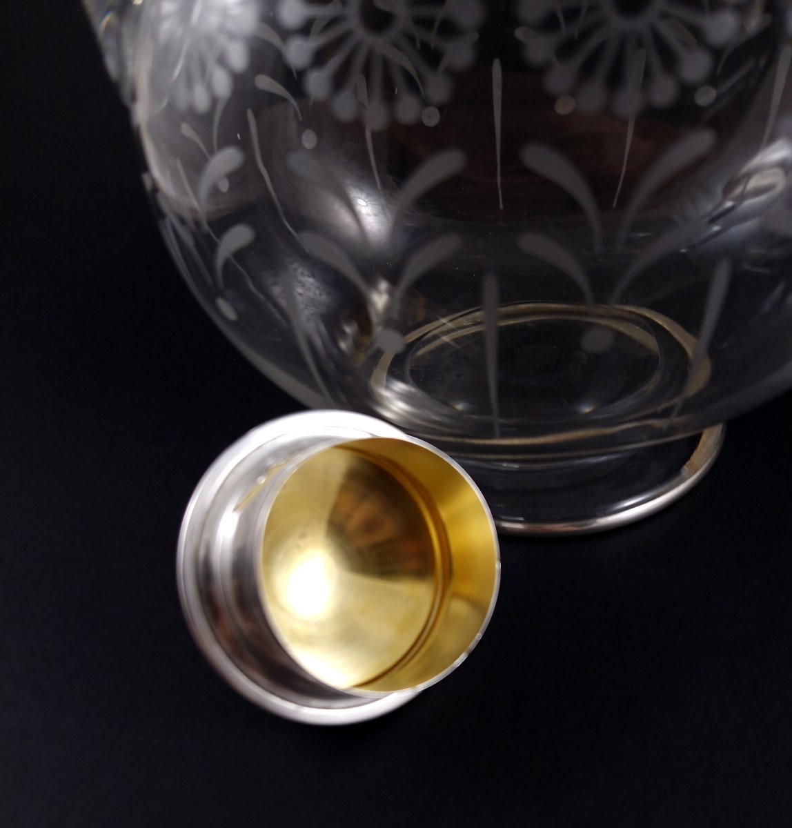 Baccarat -  Verseuse en cristal et argent massif-photo-4