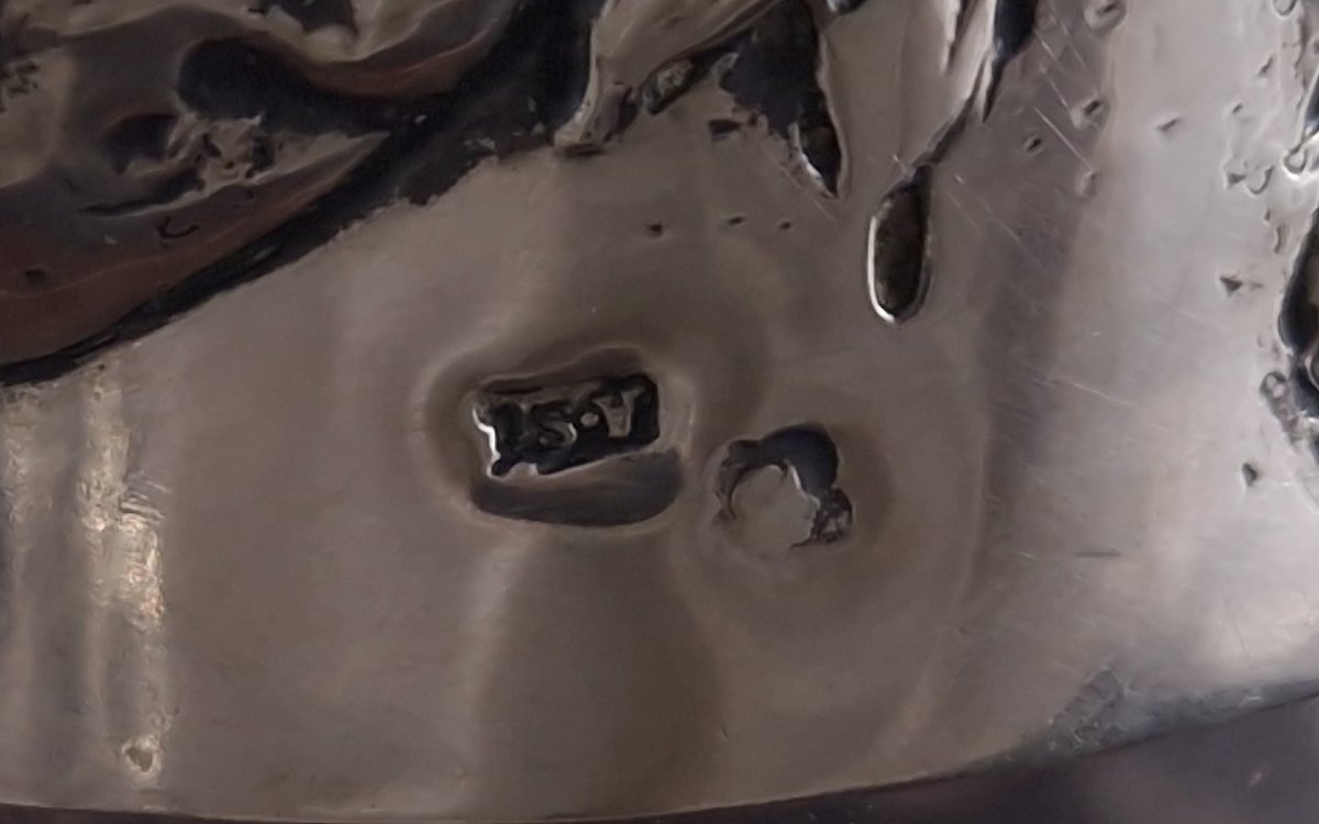 Paire d'aiguières en cristal et argent massif Art Nouveau Vienne-photo-6