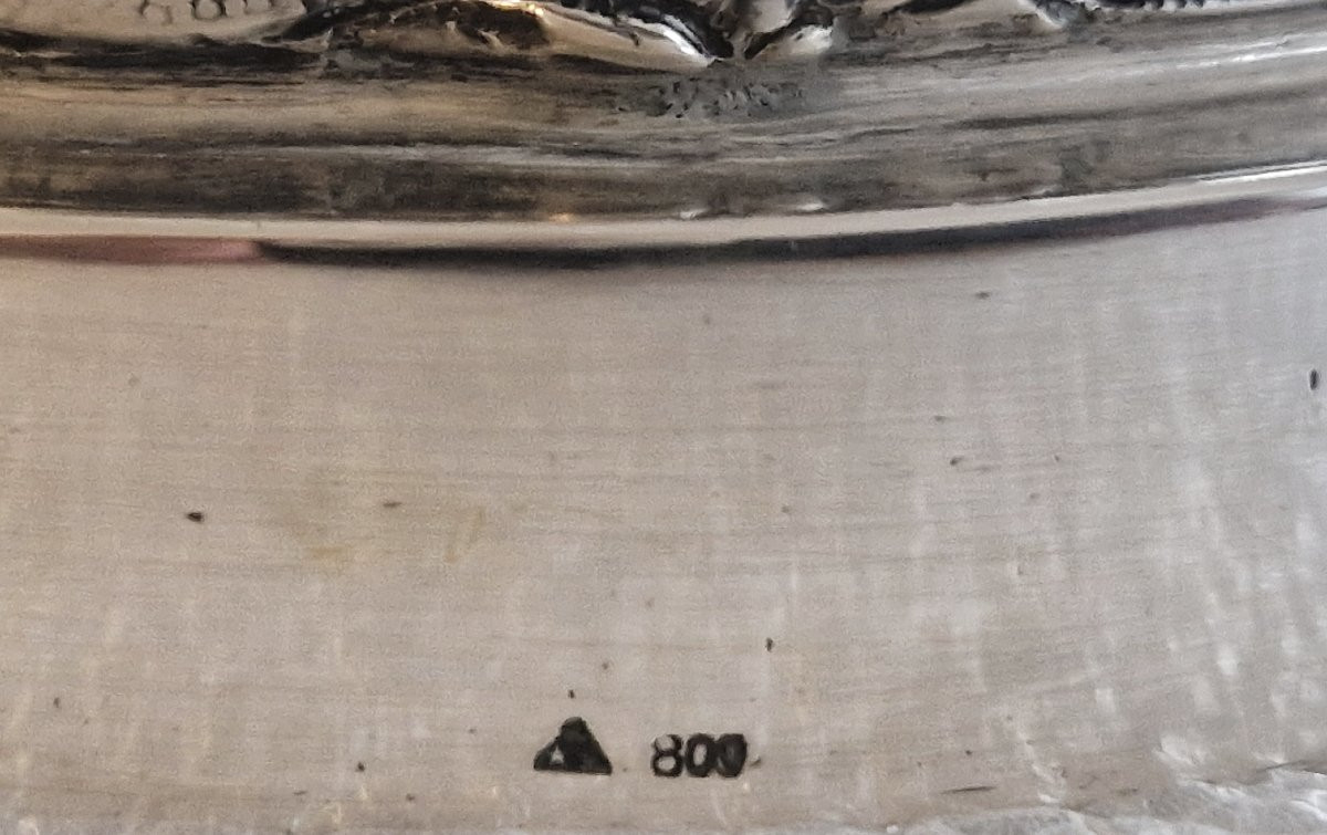 Wolfers - Très grand vase en cristal et argent massif-photo-1