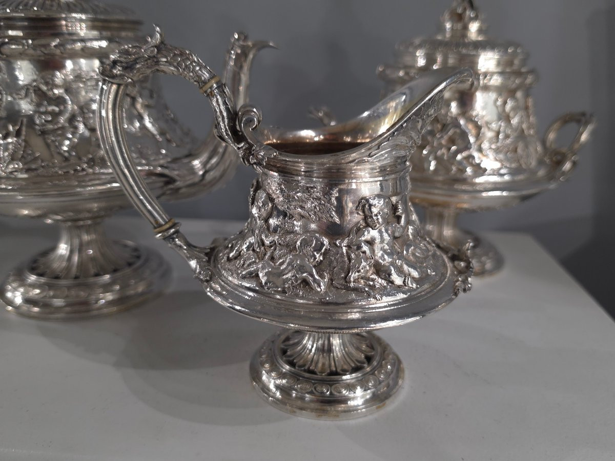 Christofle - Silver-plated Tea And Coffee Service 19th Century-photo-4