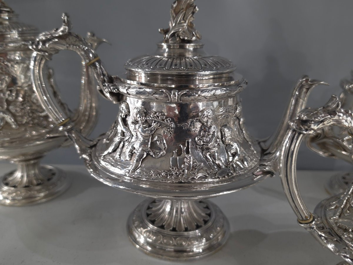 Christofle - Silver-plated Tea And Coffee Service 19th Century-photo-5