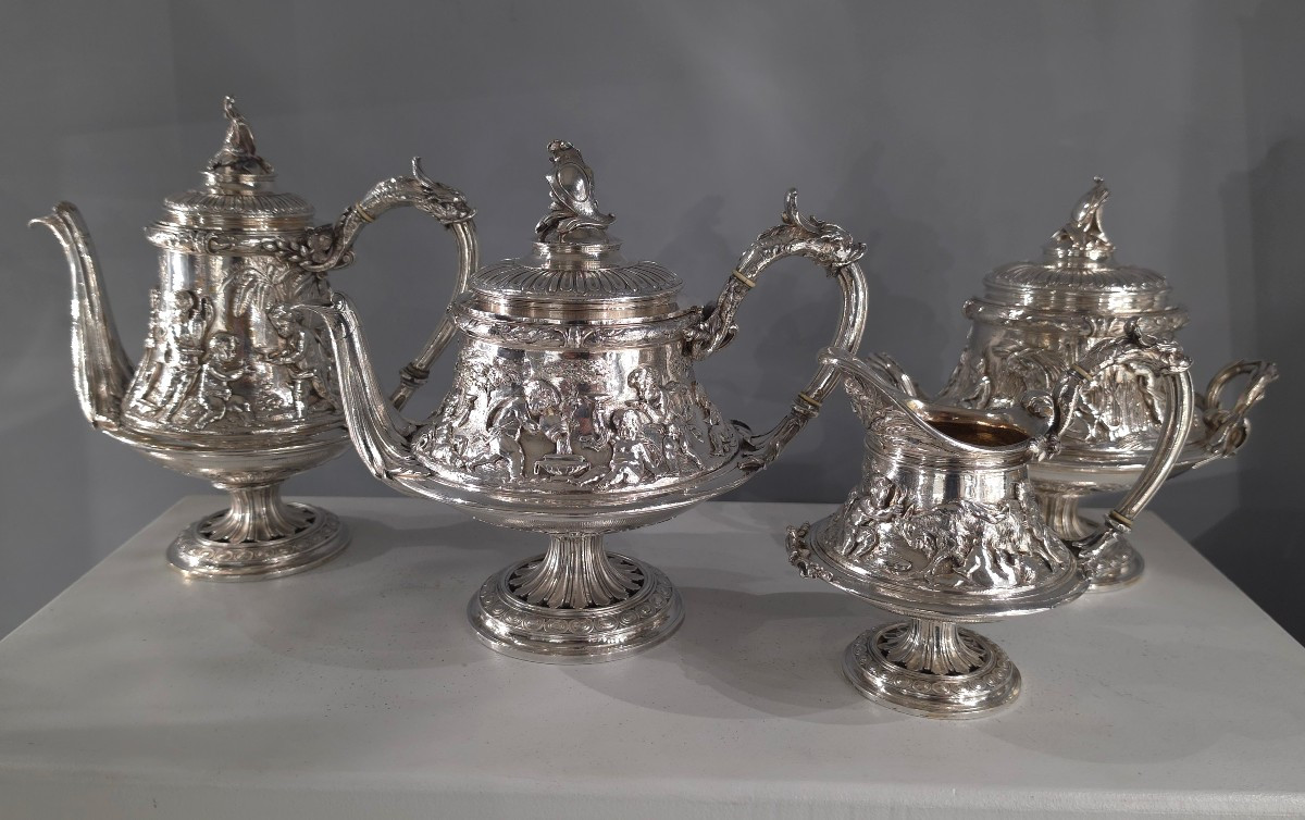 Christofle - Silver-plated Tea And Coffee Service 19th Century