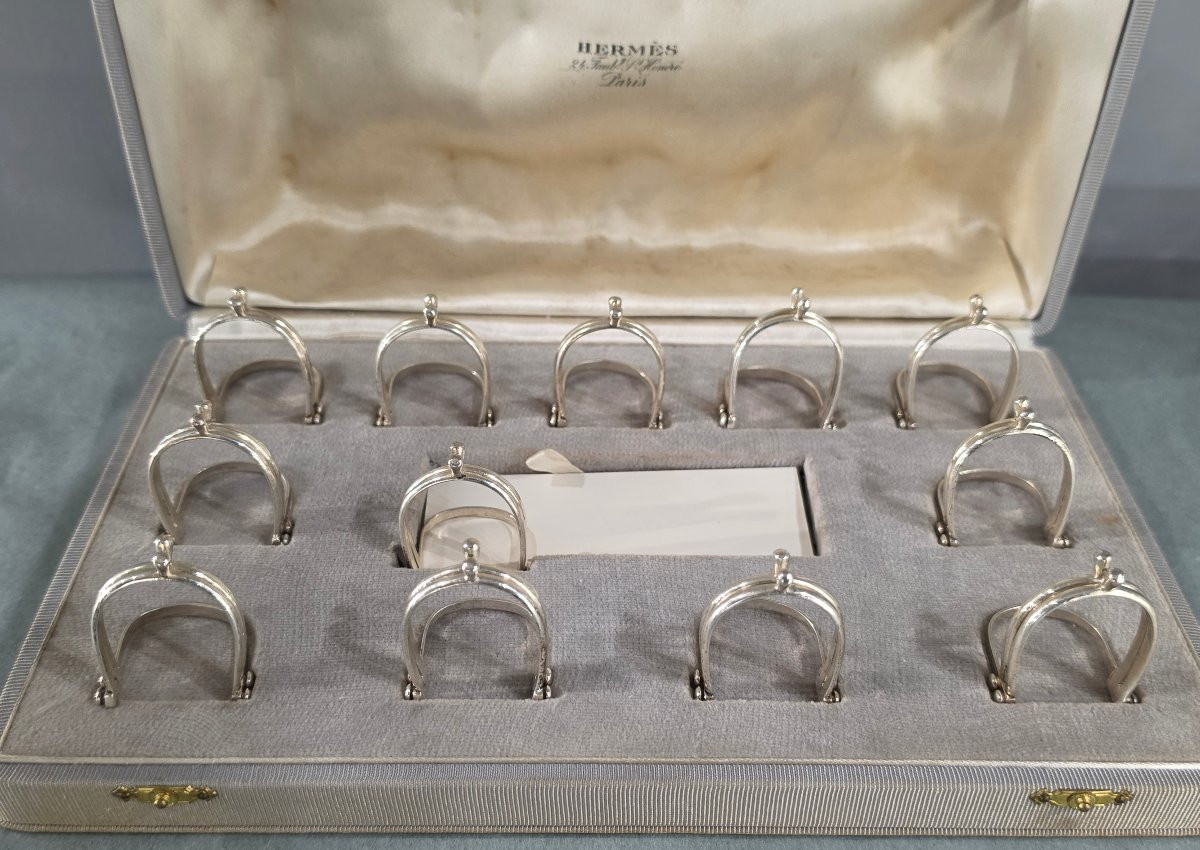 Hermès - 12 portes nom en argent massif-photo-1