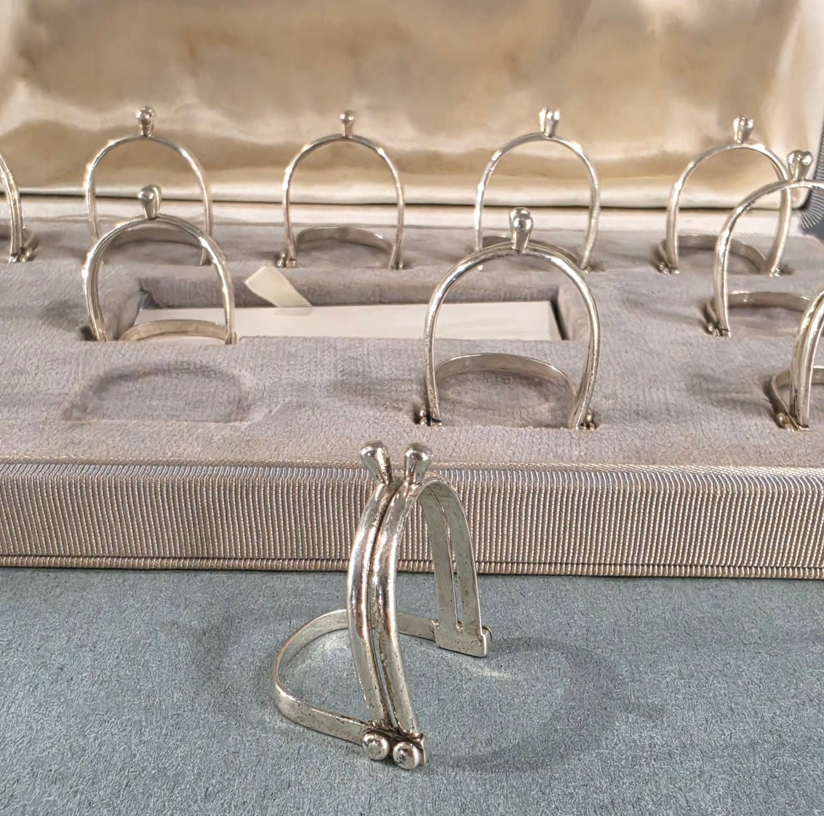 Hermès - 12 portes nom en argent massif-photo-5