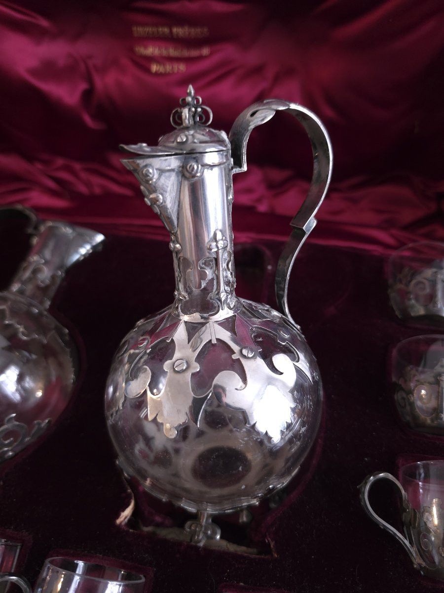 Glass And Silver Liqueur Set-photo-4