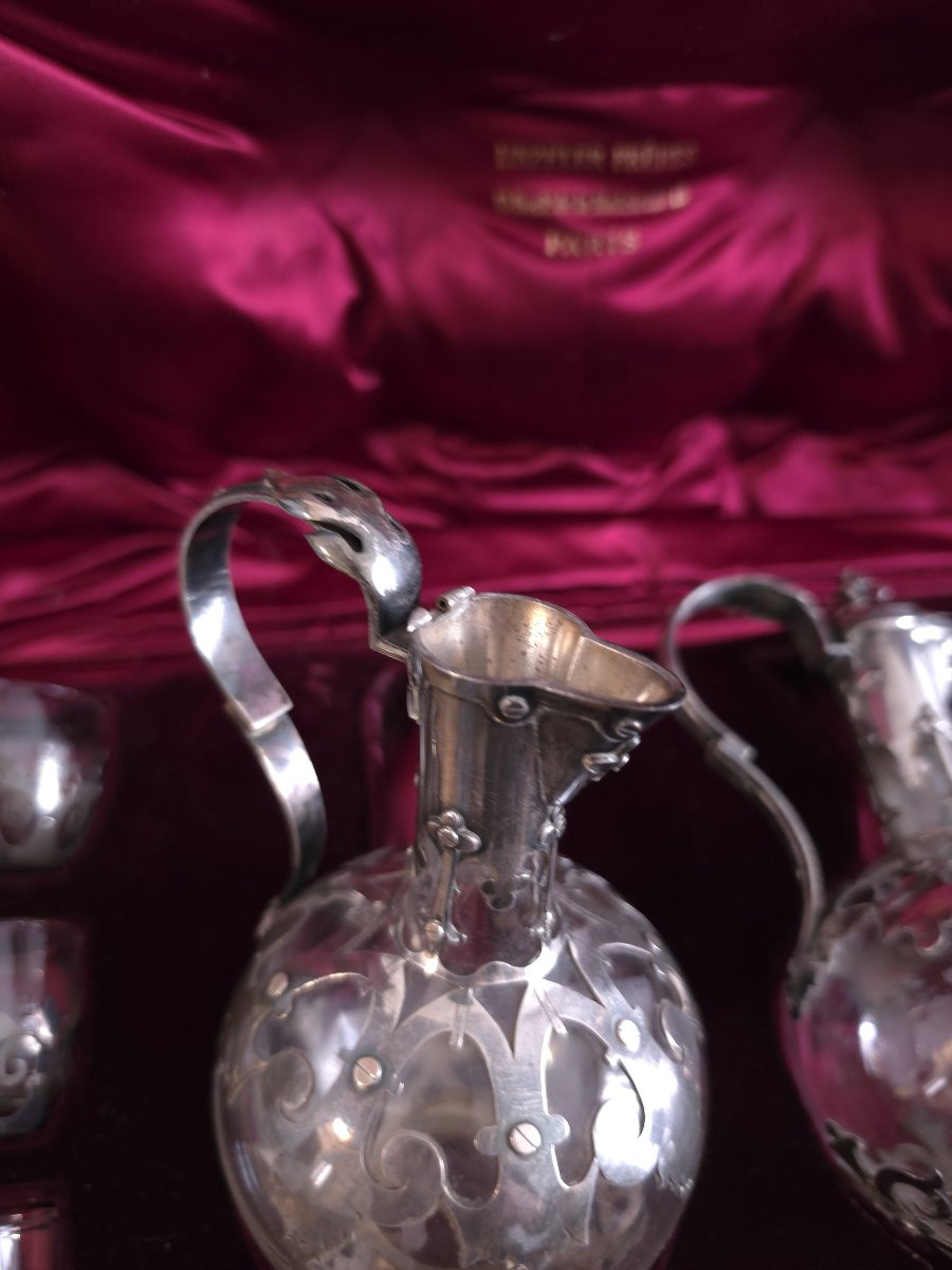 Glass And Silver Liqueur Set-photo-5