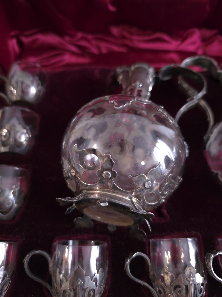 Glass And Silver Liqueur Set-photo-7