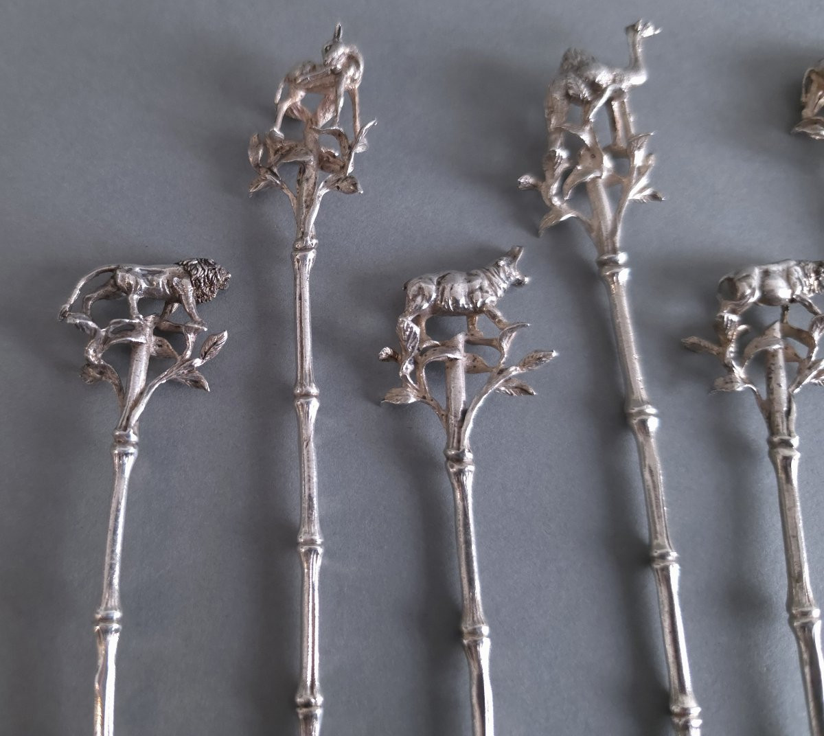 9 Sterling Silver Picks Savannah Animals-photo-2