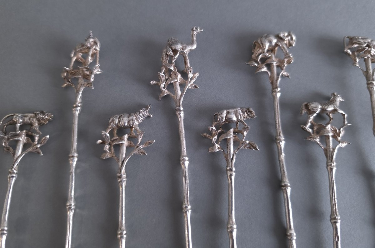 9 Sterling Silver Picks Savannah Animals-photo-3