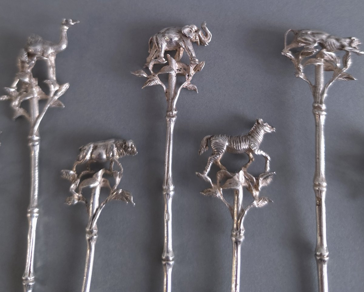 9 Sterling Silver Picks Savannah Animals-photo-1