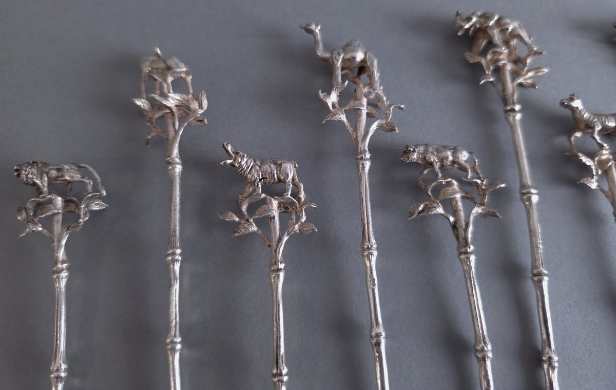 9 Sterling Silver Picks Savannah Animals-photo-4