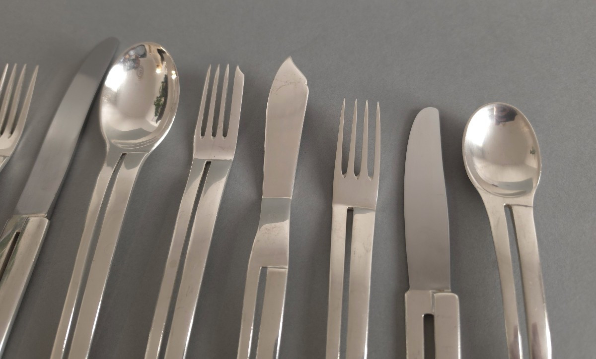 96 Piece Sterling Silver Flatware Set-photo-4