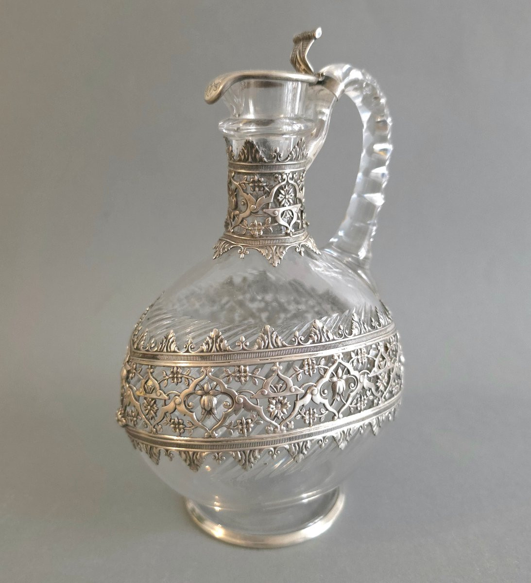 Crystal And Sterling Silver Ewer-photo-2