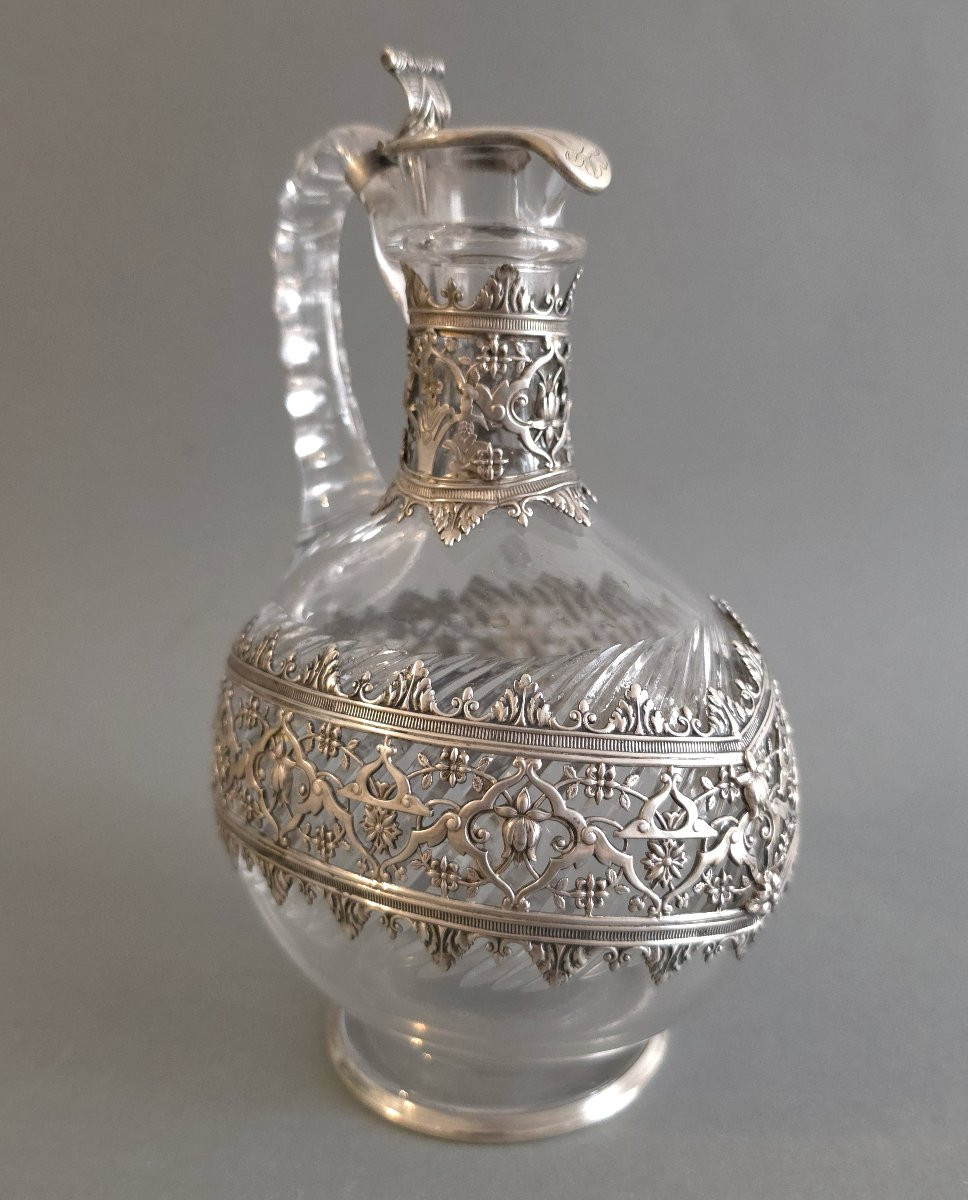 Crystal And Sterling Silver Ewer-photo-4