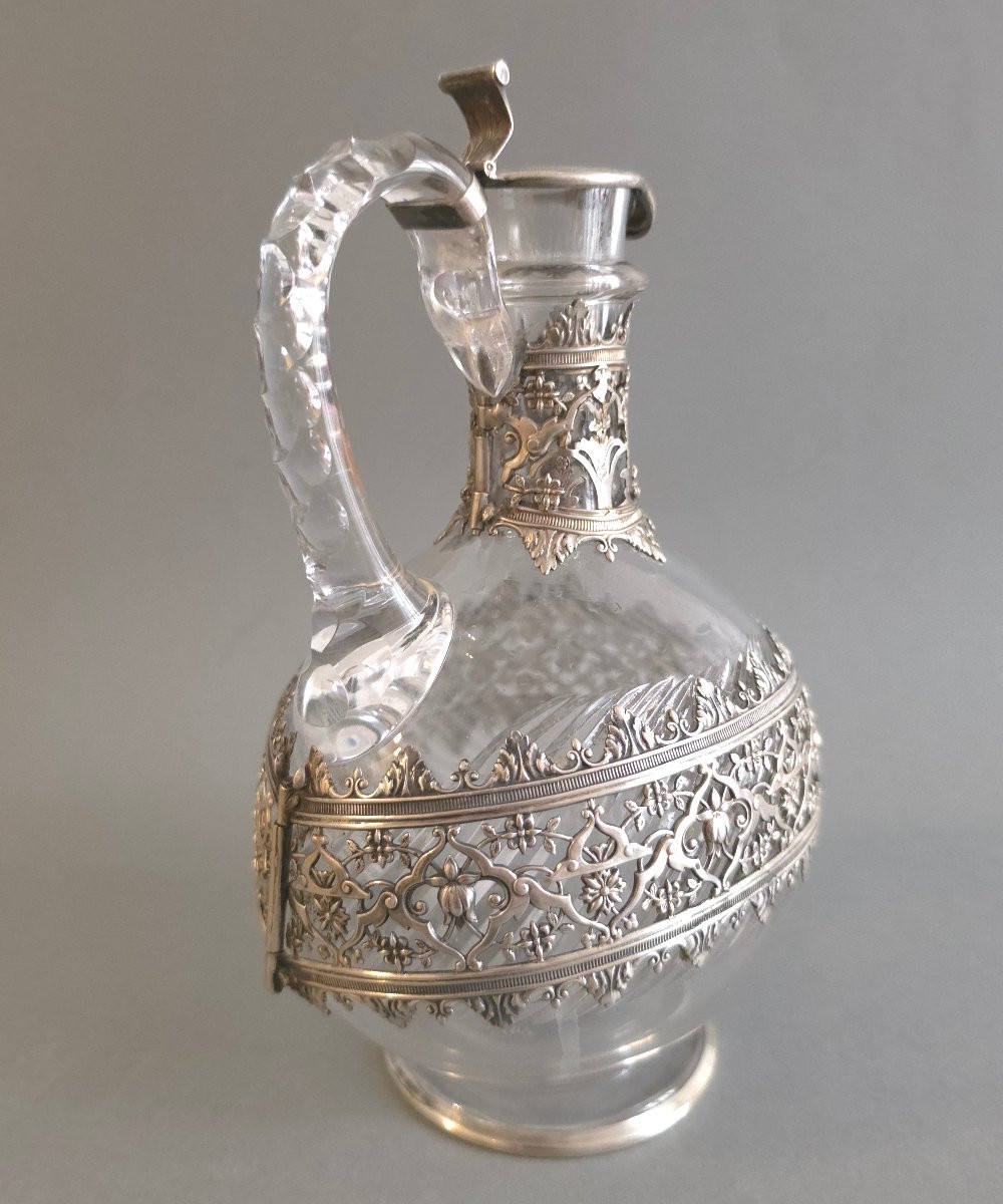 Crystal And Sterling Silver Ewer-photo-2