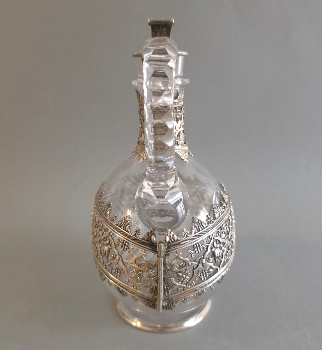 Crystal And Sterling Silver Ewer-photo-3