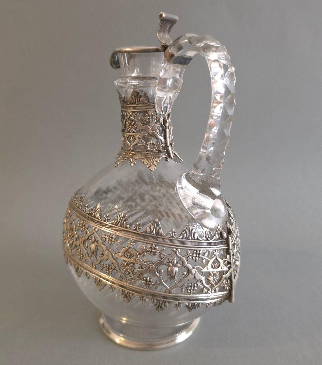 Crystal And Sterling Silver Ewer-photo-4