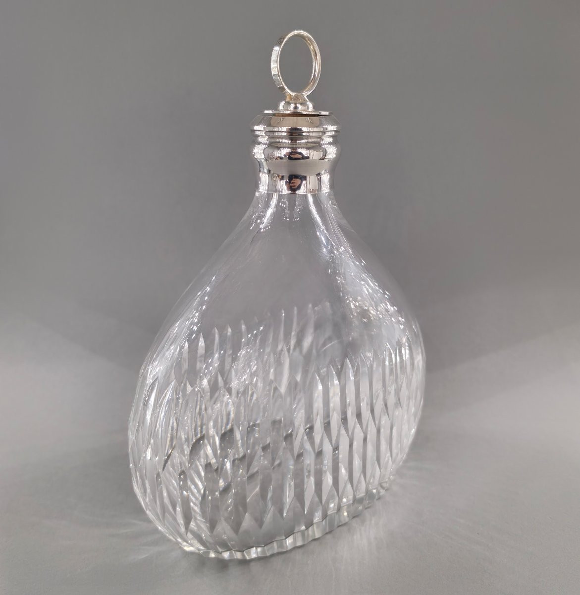 Carafe en verre et argent massif-photo-1