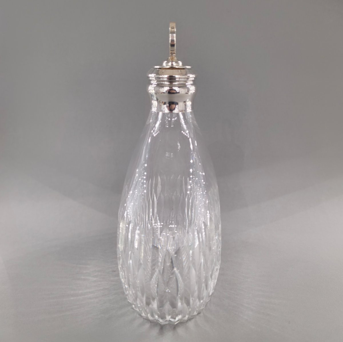 Carafe en verre et argent massif-photo-2