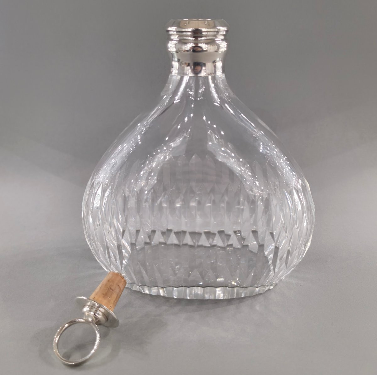 Carafe en verre et argent massif-photo-3