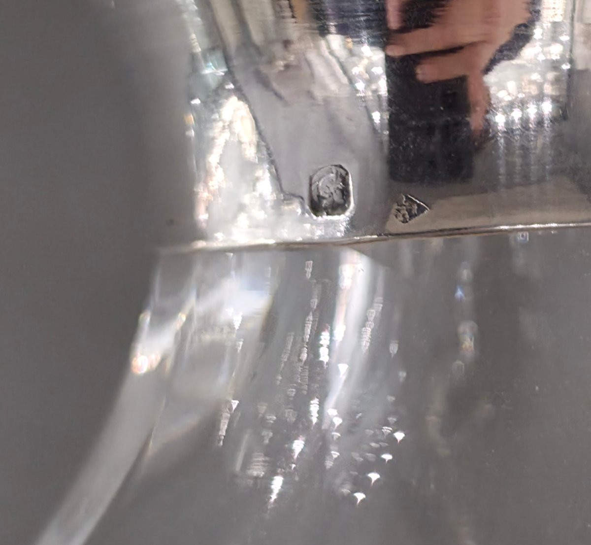 Carafe en verre et argent massif-photo-5