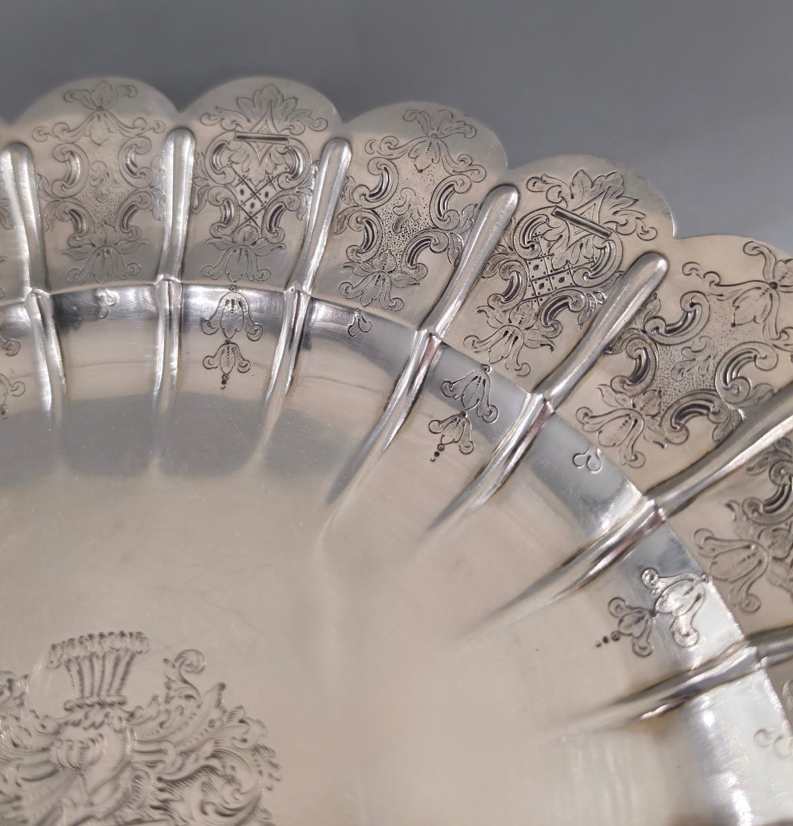 Coupe tazza en argent massif Londres 1861-photo-1
