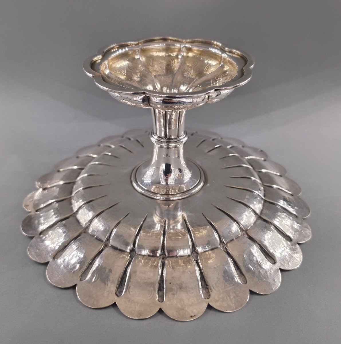 Coupe tazza en argent massif Londres 1861-photo-4