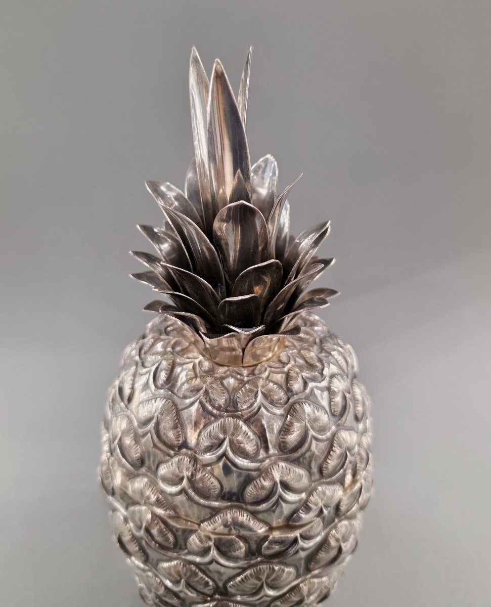 Sterling Silver And Vermeil Pineapple Box-photo-4