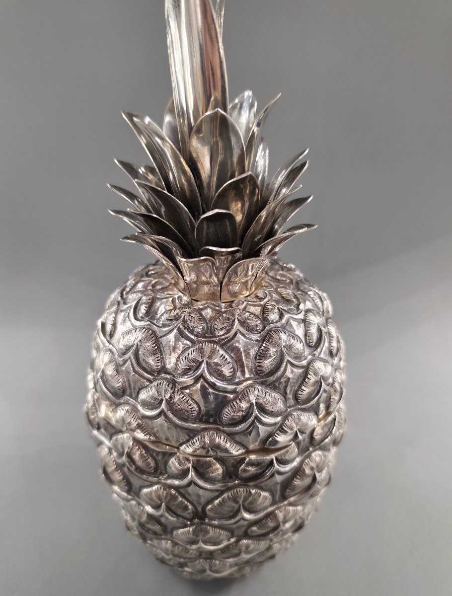 Sterling Silver And Vermeil Pineapple Box-photo-1
