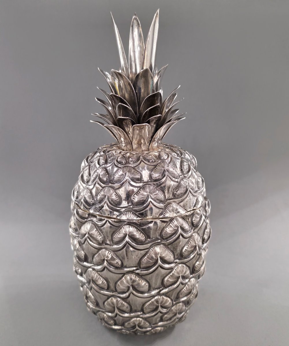 Sterling Silver And Vermeil Pineapple Box-photo-2