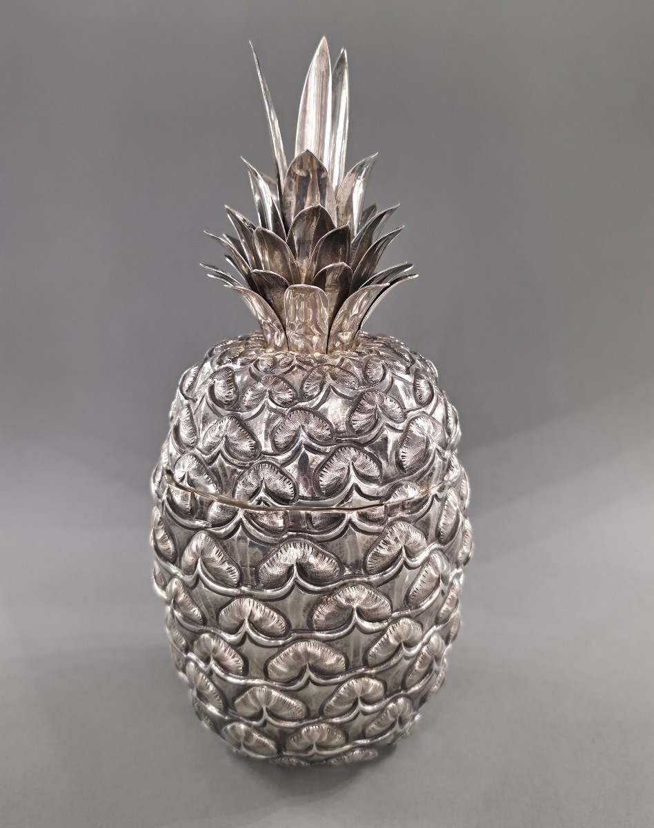 Sterling Silver And Vermeil Pineapple Box