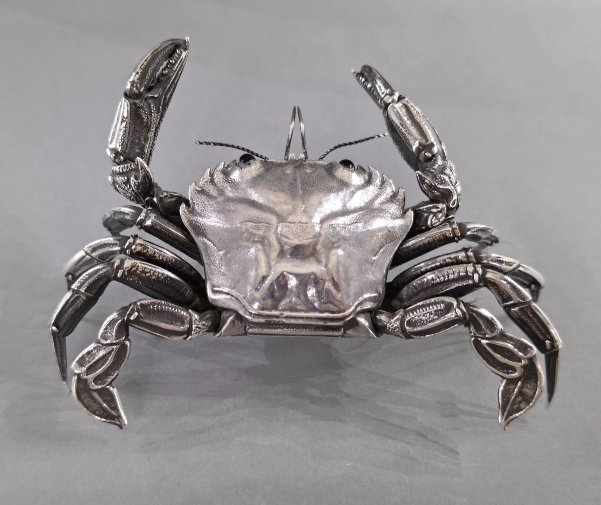 Articulated Crab In Sterling Silver-photo-1