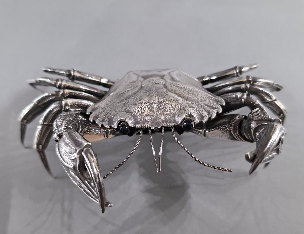 Articulated Crab In Sterling Silver-photo-3