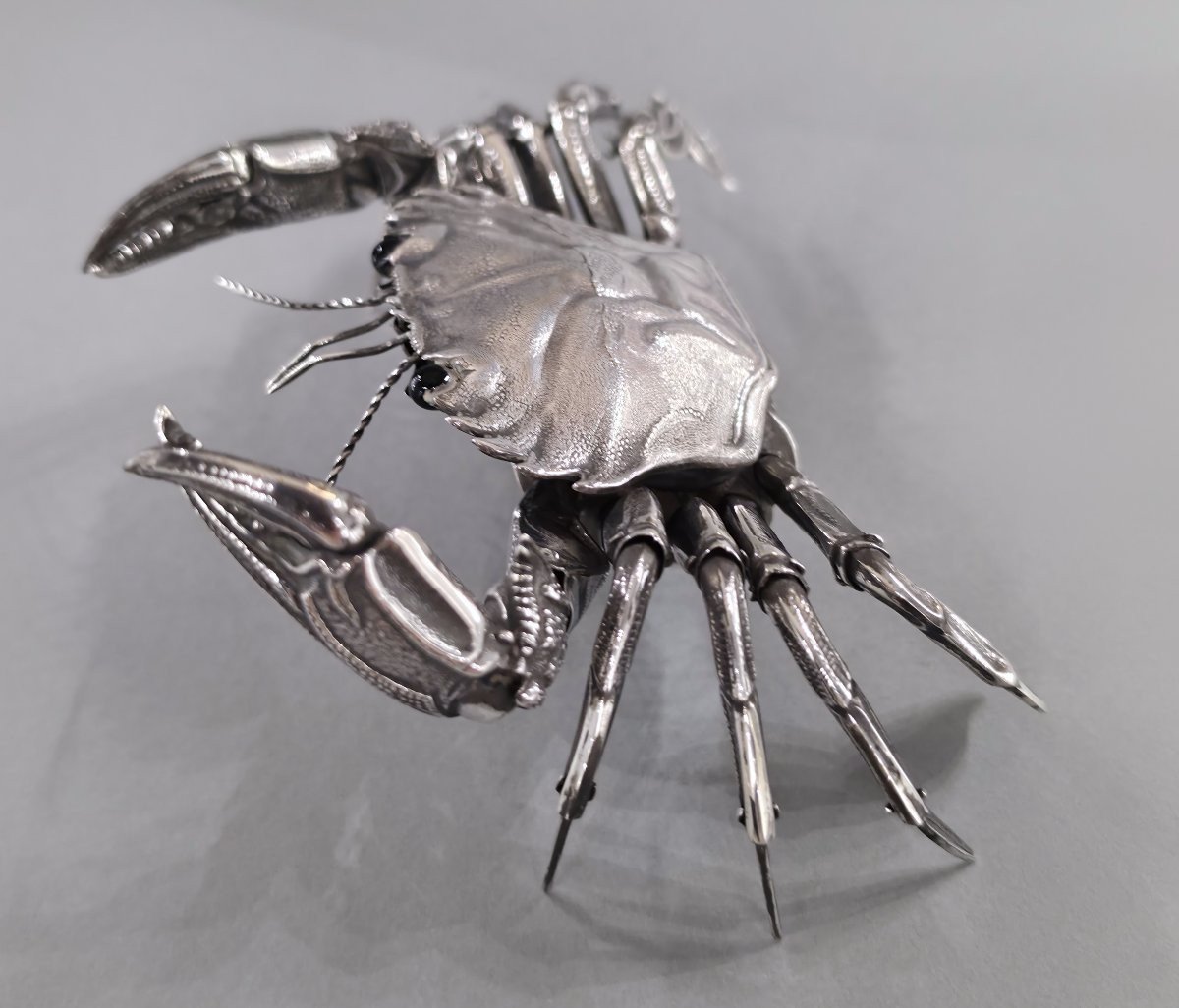 Articulated Crab In Sterling Silver-photo-4