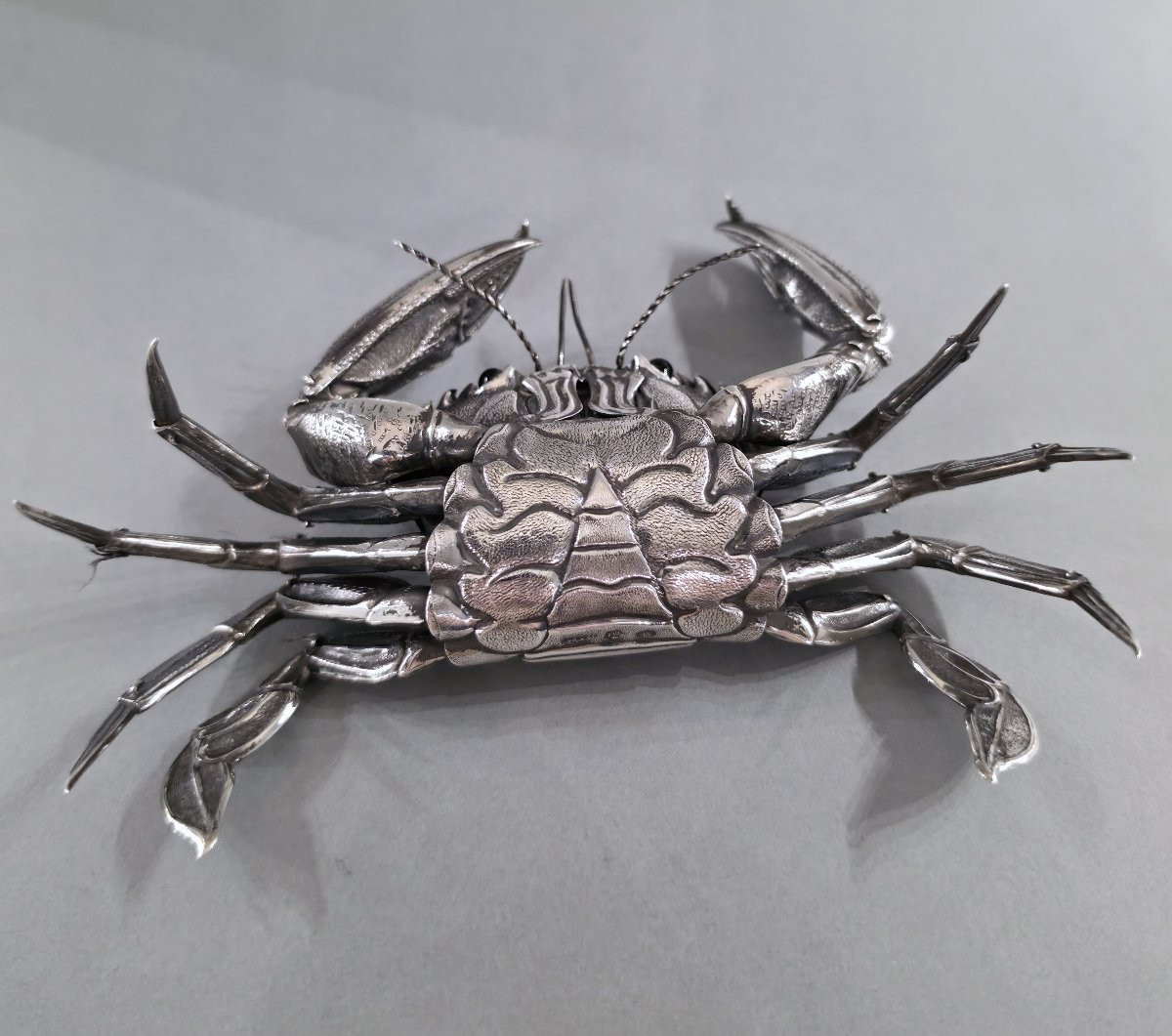 Articulated Crab In Sterling Silver-photo-6