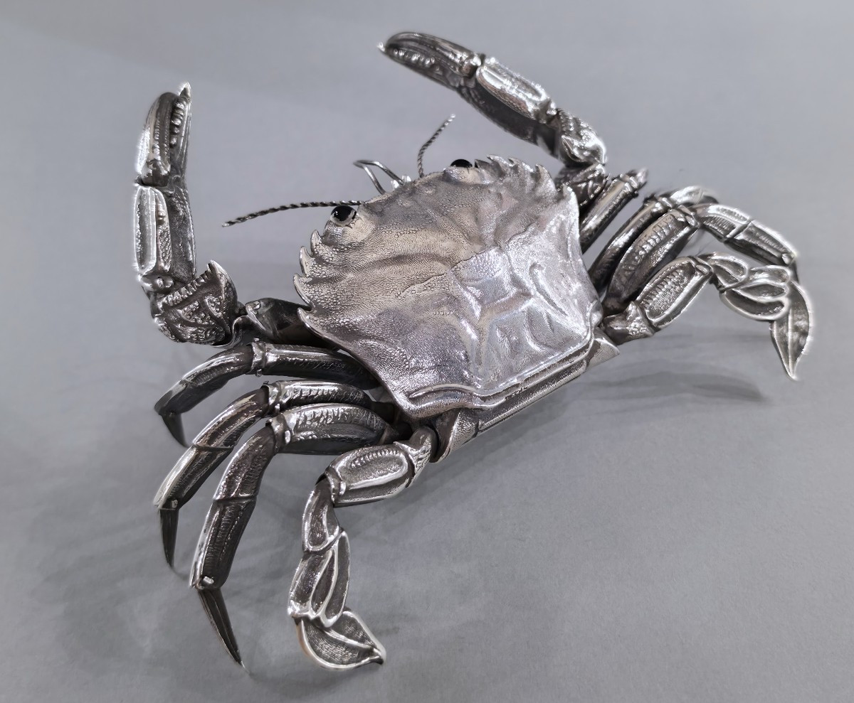 Articulated Crab In Sterling Silver