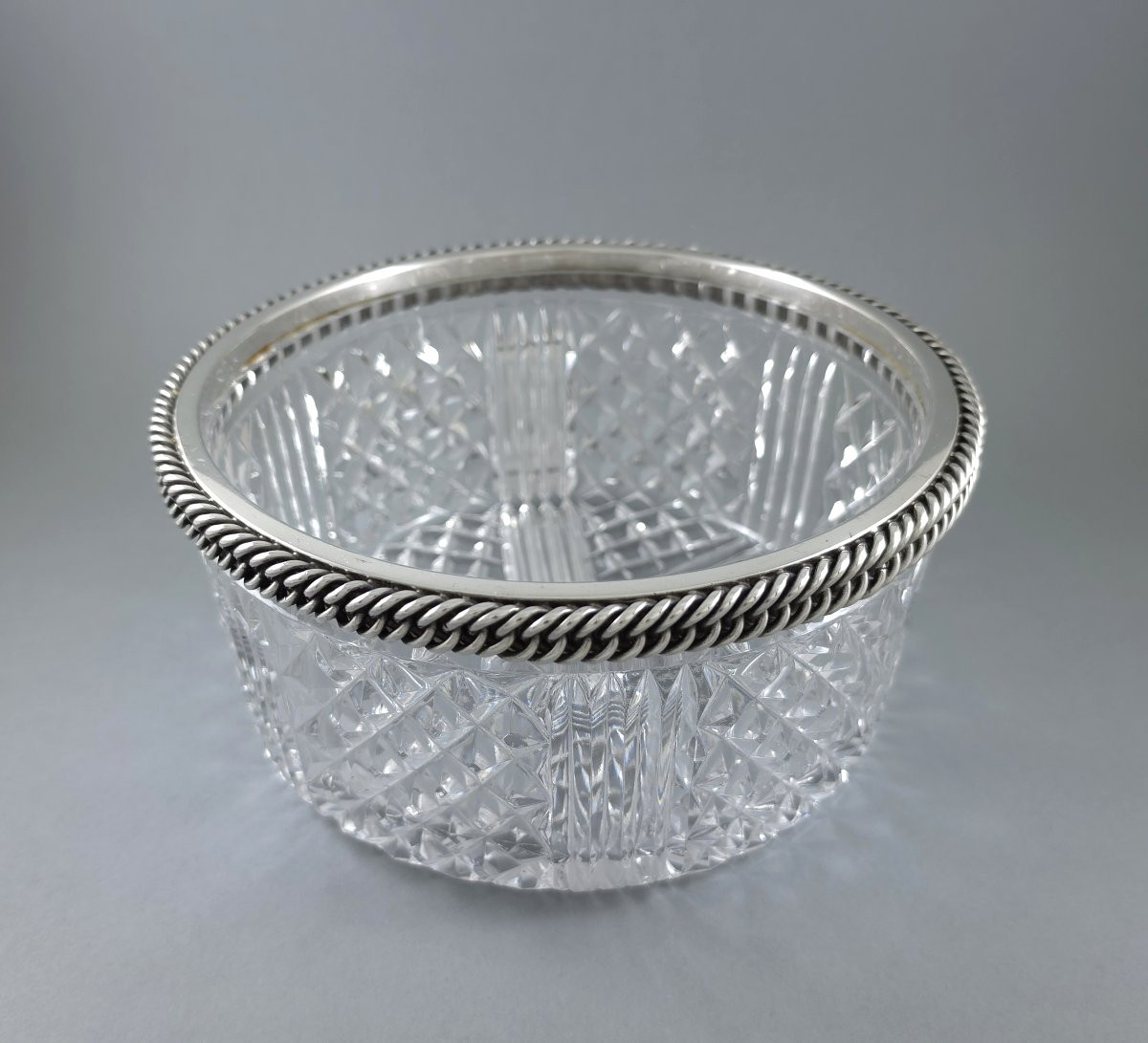 Glass And Sterling Silver Bowl-photo-1