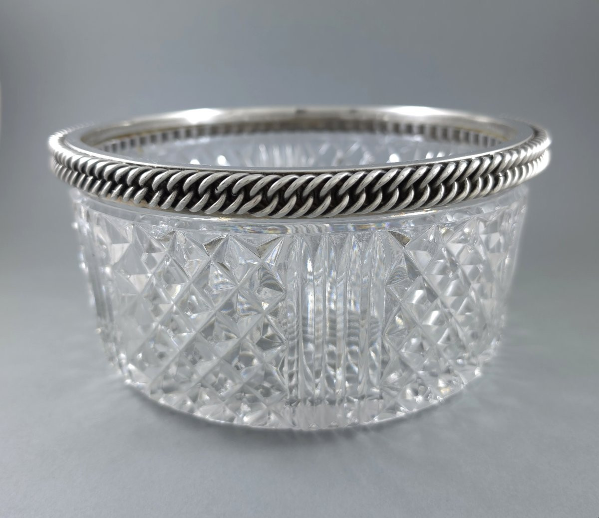 Glass And Sterling Silver Bowl-photo-4