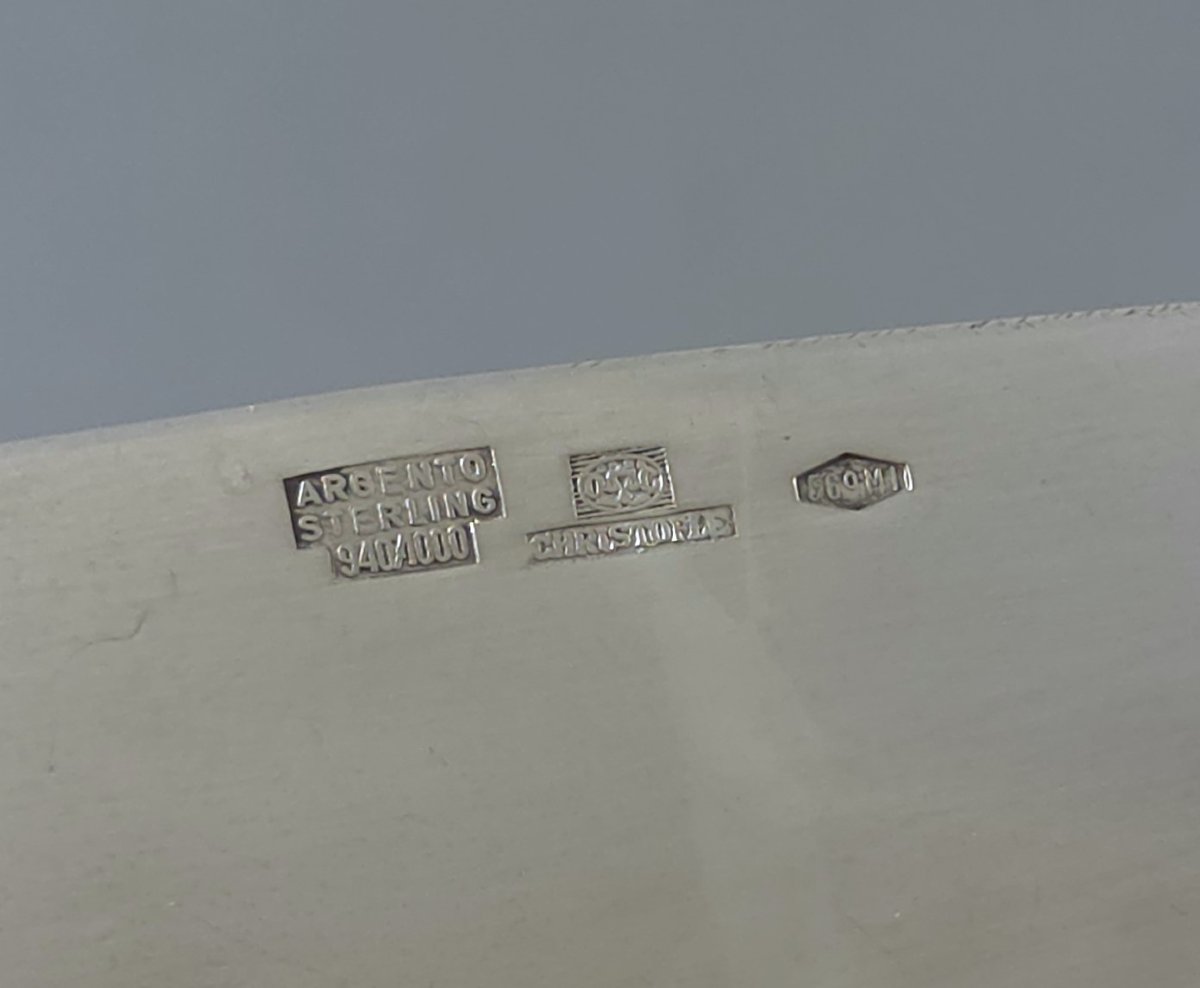 Lino Sabattini pour Christofle: Coupe en argent massif modèle Nice-photo-4