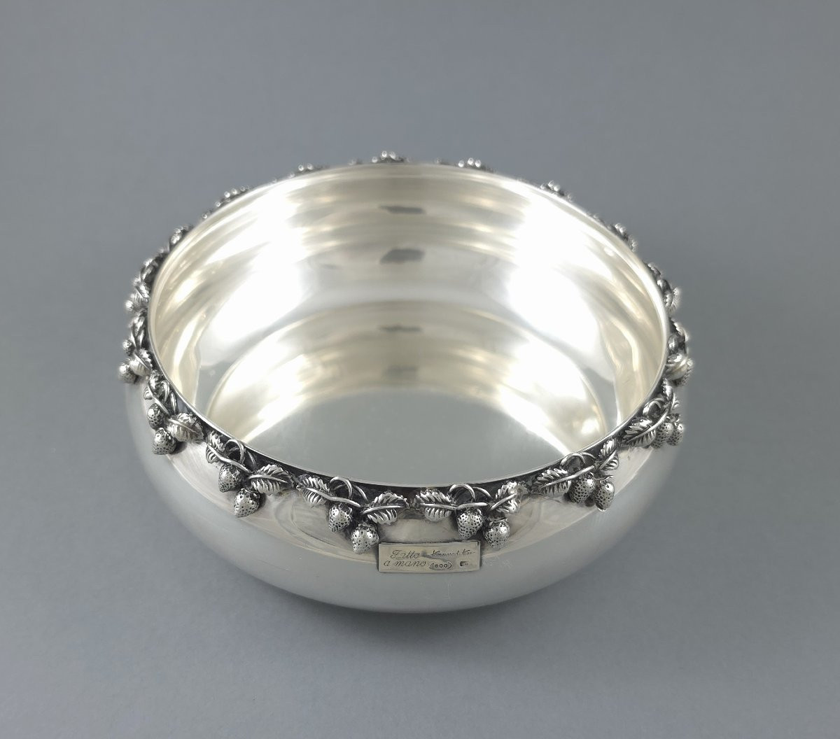 Sterling Silver Bowl Wild Strawberries-photo-1