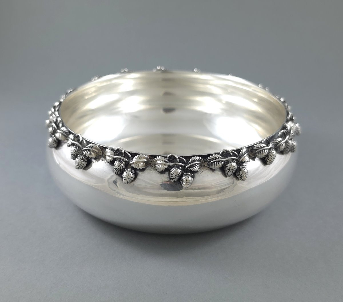 Sterling Silver Bowl Wild Strawberries-photo-4