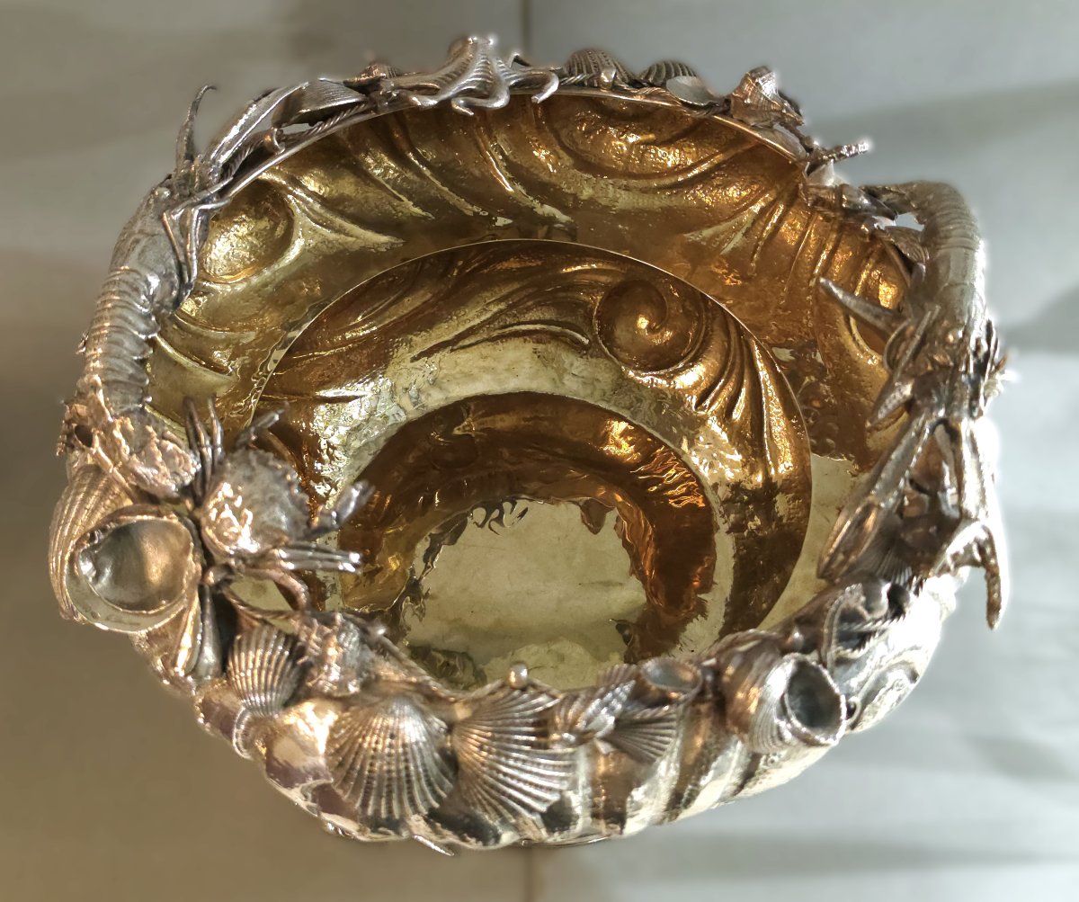 Bottle Bucket In Sterling Silver And Gilt-photo-4