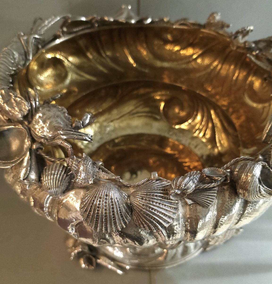 Bottle Bucket In Sterling Silver And Gilt-photo-1