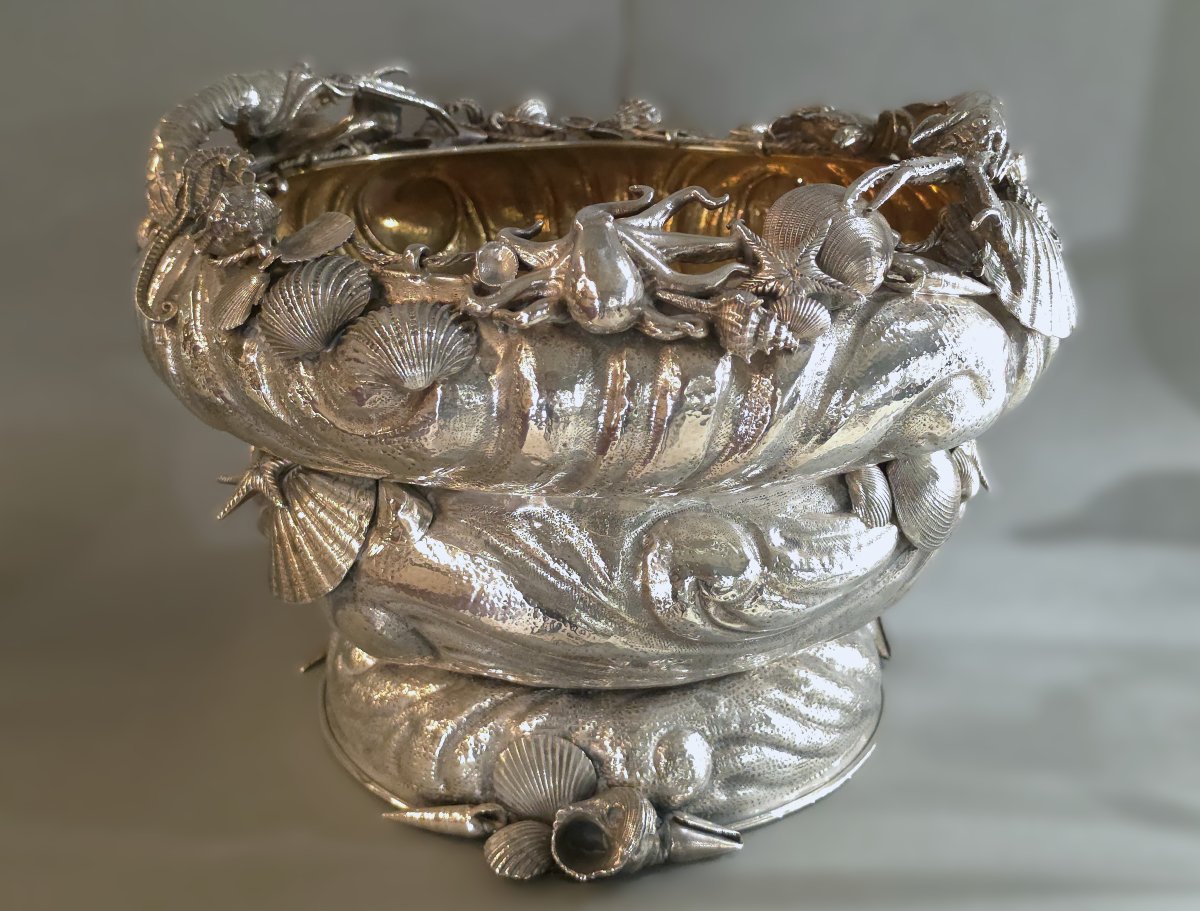 Bottle Bucket In Sterling Silver And Gilt-photo-5